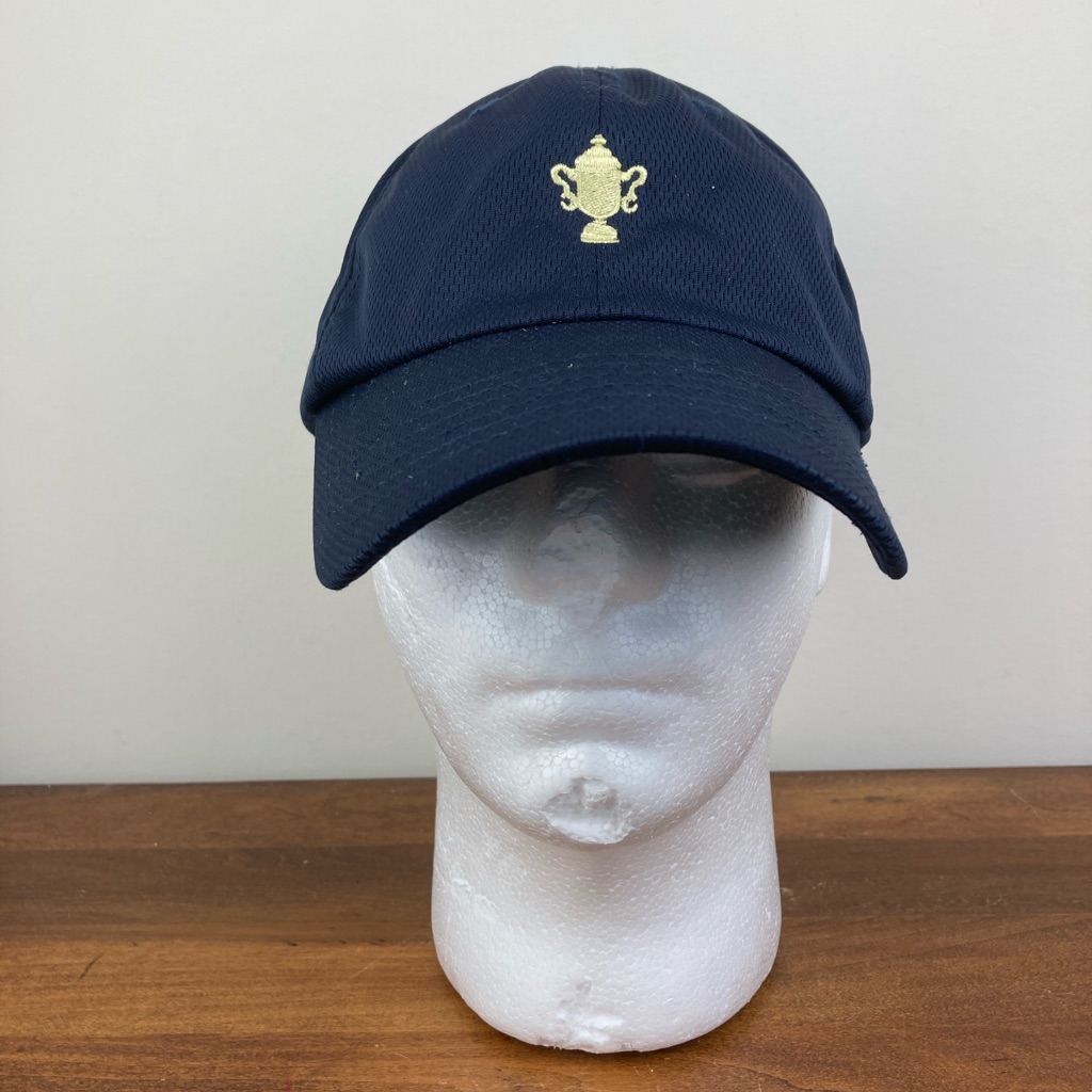 Trophy Hat Baseball Cap Hat Dark Navy Blue Adjustable Strap Back HatCap